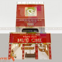 Mẫu thiết kế tiệm vàng Huệ Chi tại Bắc Giang 